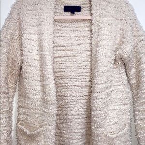 Fluffy White Cardigan